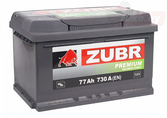 Zubr Premium (77 A/h), 730А R+ низ.