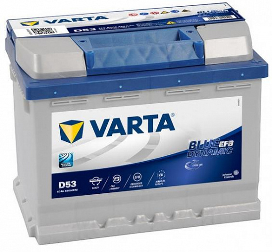 Varta Blue Dynamic EFB D53 (60 А/h), 560А R+ (560 500 056)