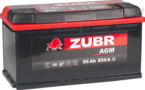 ZUBR AGM (95 A/h), 850A R+