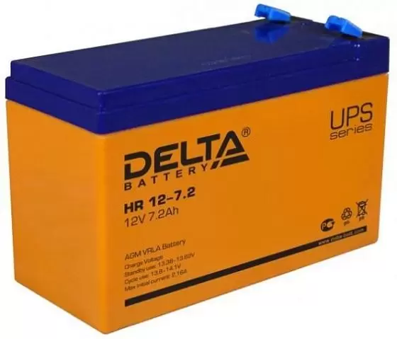 Аккумулятор для ИБП Delta HR 12-7.2 12V-7.2 Ah