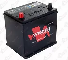 Аккумулятор WEZER (60 A/h), 480A L+ JIS