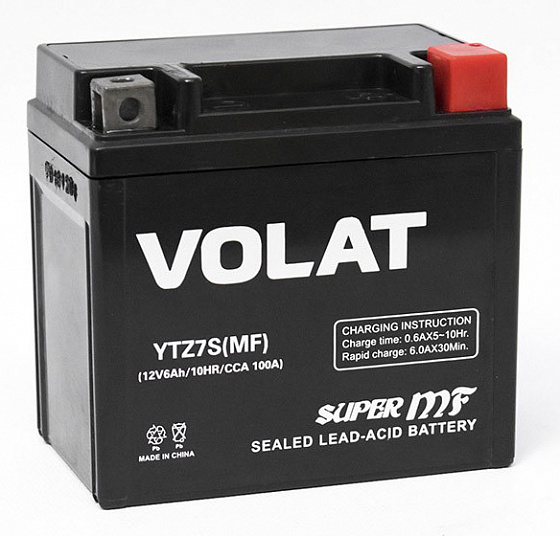 VOLAT YTZ7S-BS (MF) AGM (6 A/h), 100A R+