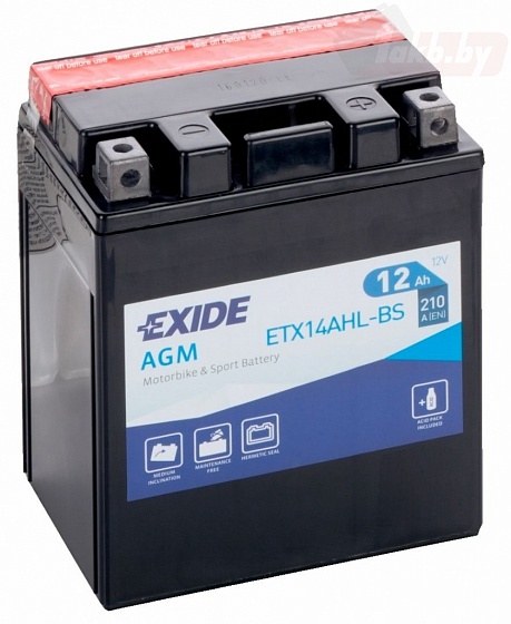 Exide ETX14AHL-BS (12 A/h), 210A R+