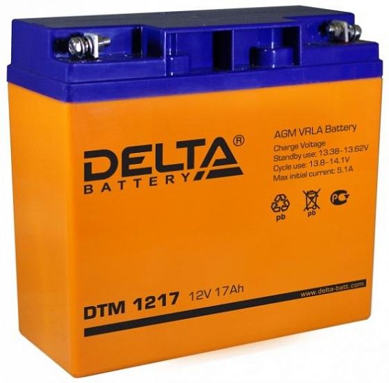 Аккумулятор для ИБП Delta DTM 1217 12V-17 Ah