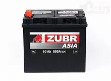 Аккумулятор ZUBR Ultra ASIA (60 A/h), 550А R+