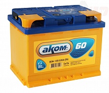 Аккумулятор АКОМ 6CT-60 (60 A/h), 540А L+