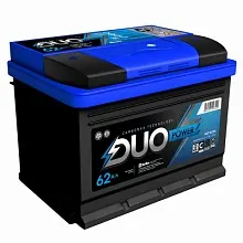 Аккумулятор DUO POWER (62 A/h), 570A L+ низ.