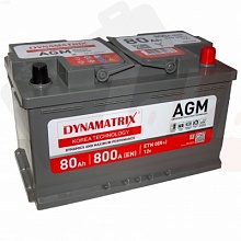 Аккумулятор DYNAMATRIX-KOREA AGM DEK800 (80 A/h), 800A R+