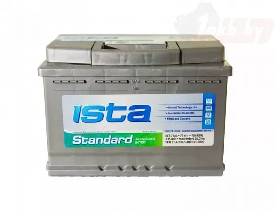 ISTA STANDARD 6CT-75 A1 E (75 А/ч), 600А