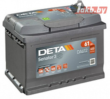 Аккумулятор Deta Senator 3 DA612 (61 A/h), 600A R+