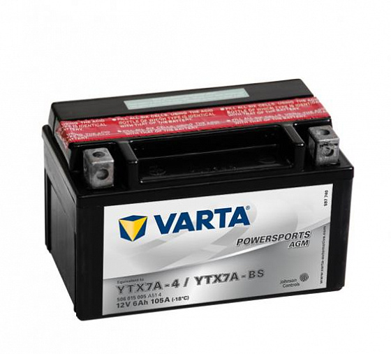 Varta Powersports AGM 506 015 005 (6 A/h), 105A L+