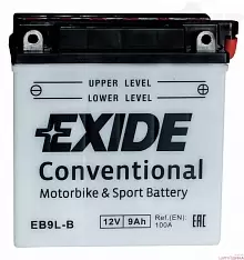 Аккумулятор Exide EB9L-B (9 A/h), 100A R+