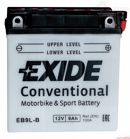 Exide EB9L-B (9 A/h), 100A R+