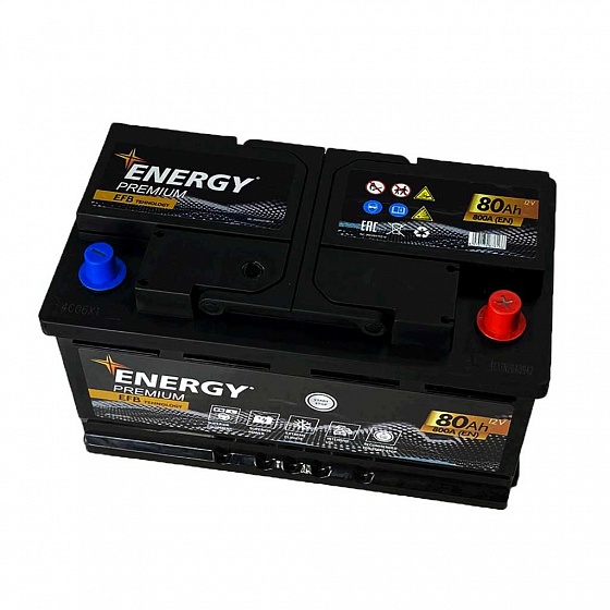 Energy Premium EFB (80 A/h), 800A R+ низ.