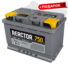 Аккумулятор АКОМ Reactor 6CT-75 Евро (75 A/h), 820A R+