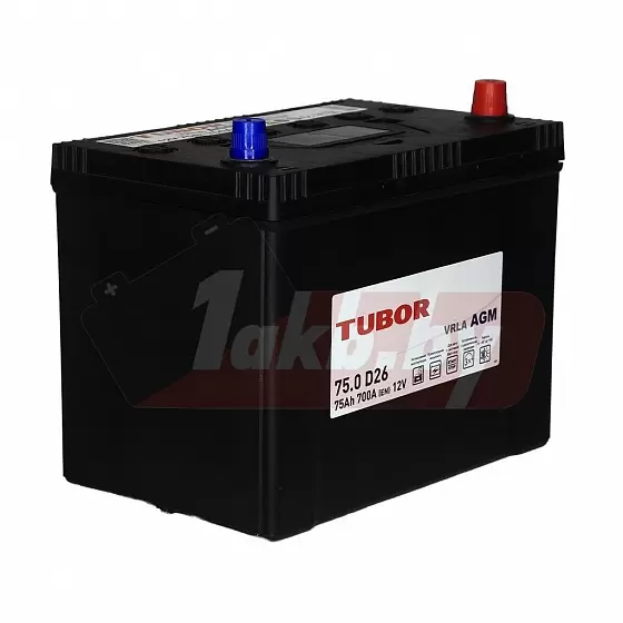 TUBOR ASIA AGM (75 A/h), 700A R+