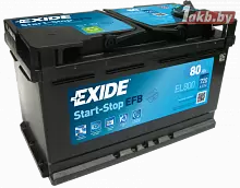 Аккумулятор Exide Start-Stop EFB EL800 (80 A/h), 720A R+