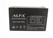 Аккумулятор ALFA (12 A/h), F2 6V