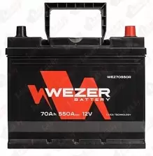 Аккумулятор WEZER (70 A/h), 550A R+ JIS