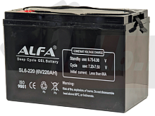 Аккумулятор ALFA (220A /h), 6V (C20) L+