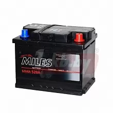 Аккумулятор MILES (60 A/h), 520A R+