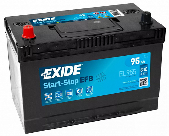 Exide Start-Stop EFB EL955 (95 A/h), 800А L+