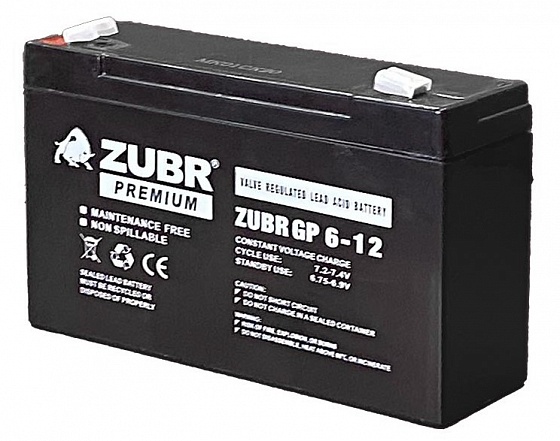 Аккумулятор для ИБП Zubr GP 6V (12 A/h)