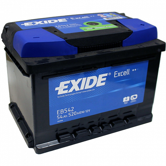 Exide Excell EB542 (54 A/h), 520A R+