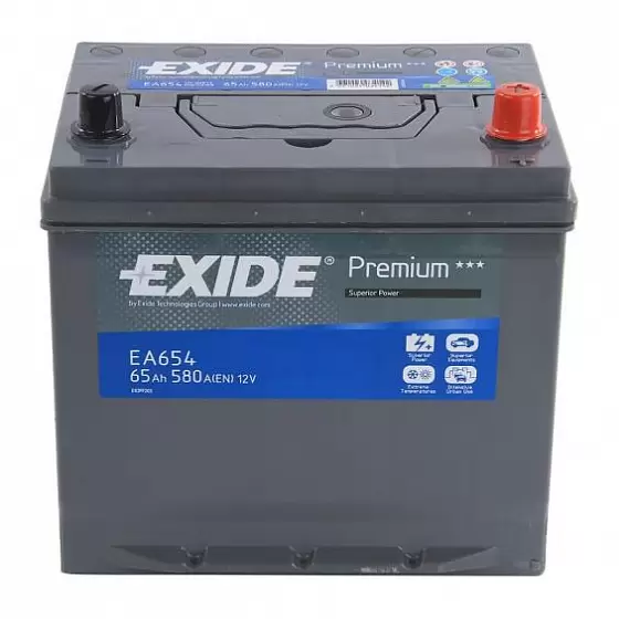 Exide Premium EA654 (65 A/h), 580A R+