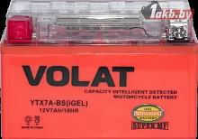 Аккумулятор VOLAT YTX7A-BS(iGEL) (7 A/h), 105A L+
