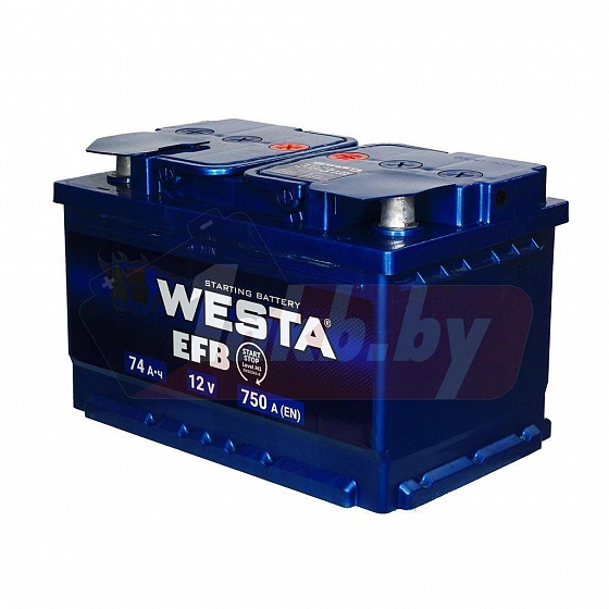 Westa Premium EFB (74 A/h), 750A R+ низ.