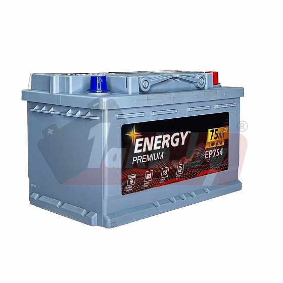 Energy Premium EP754 (75 A/h), 750A R+ низ.