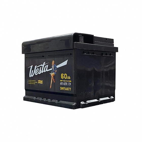 Westa Black (60 A/h), 600A R+ низ.