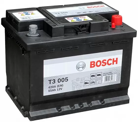 Bosch T3 005 (55 А/h), 420A R+ (555 064 042)