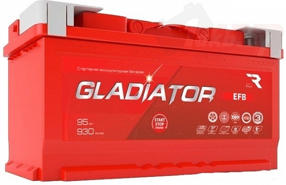 GLADIATOR EFB (95А/ч) 930A , R+