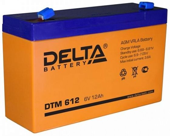 Аккумулятор для ИБП Delta DTM 612 6V-12 Ah