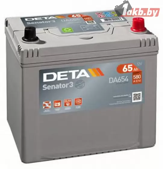 Deta Senator 3 DA654 (65 A/h), 580A R+