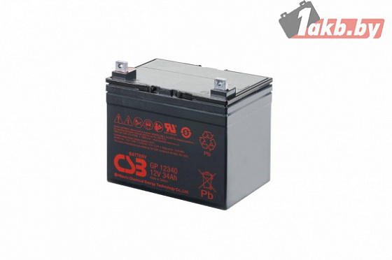 Аккумулятор для ИБП CSB GP12340 (12V/34 A/h)