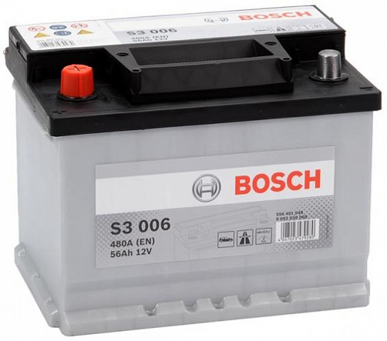 Bosch S3 006 (56 А/h), 480А L+ (556 401 048)
