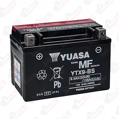 Yuasa YTX9-BS (8 A/h), 135A L+