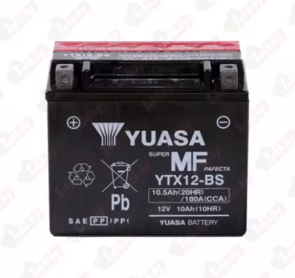Yuasa YTX12-BS (10 A/h), 180A L+