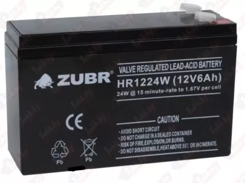 Zubr HR1224W (6 A/h), 12V ИБП Slim