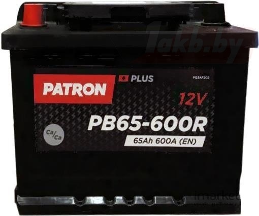 PATRON PB65-600R (65 A/h), 600A R+