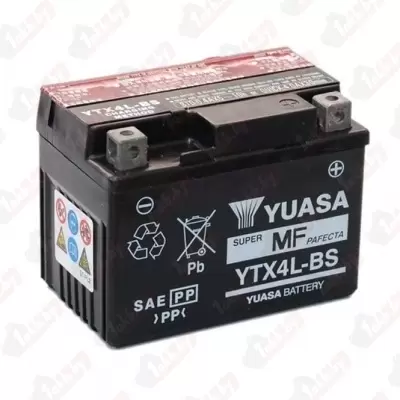 Yuasa YTX4L-BS (3 A/h), 50A R+