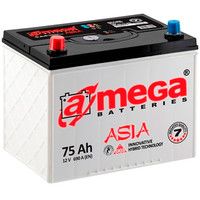 Аккумулятор A-mega Asia 6СТ-75-А3 JL (75 А/ч), 690A