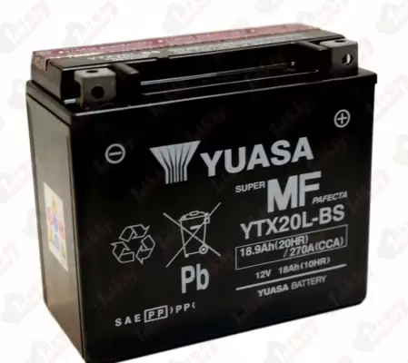 Yuasa YTX20 (18 A/h), 270A L+