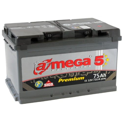 A-mega Premium (75 A/h), 720A R+ низ.