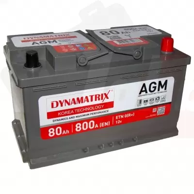 DYNAMATRIX-KOREA AGM DEK800 (80 A/h), 800A R+