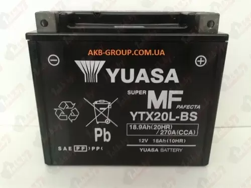 Yuasa YTX20-BS (18 A/h), 270A L+