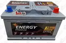 Аккумулятор Energy Premium EP754 (75 A/h), 750A R+ низ.